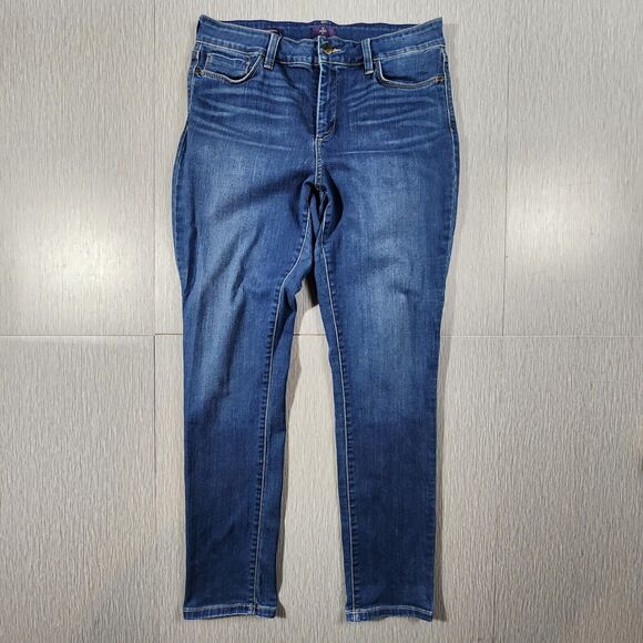 NYDJ Denim - NYDJ Jeans Alina Legging Denim Jeans Womens Size 12 Blue Mid Rise Straight Leg